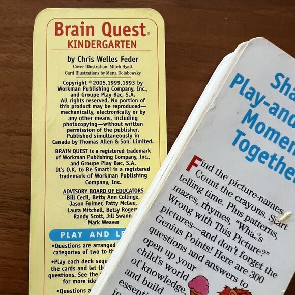 Brain Quest Learning Kindergarten Ages 5-6 Quiz Deck #2 VTG Revised 3rd Ed 2005 - Picture 4 of 9